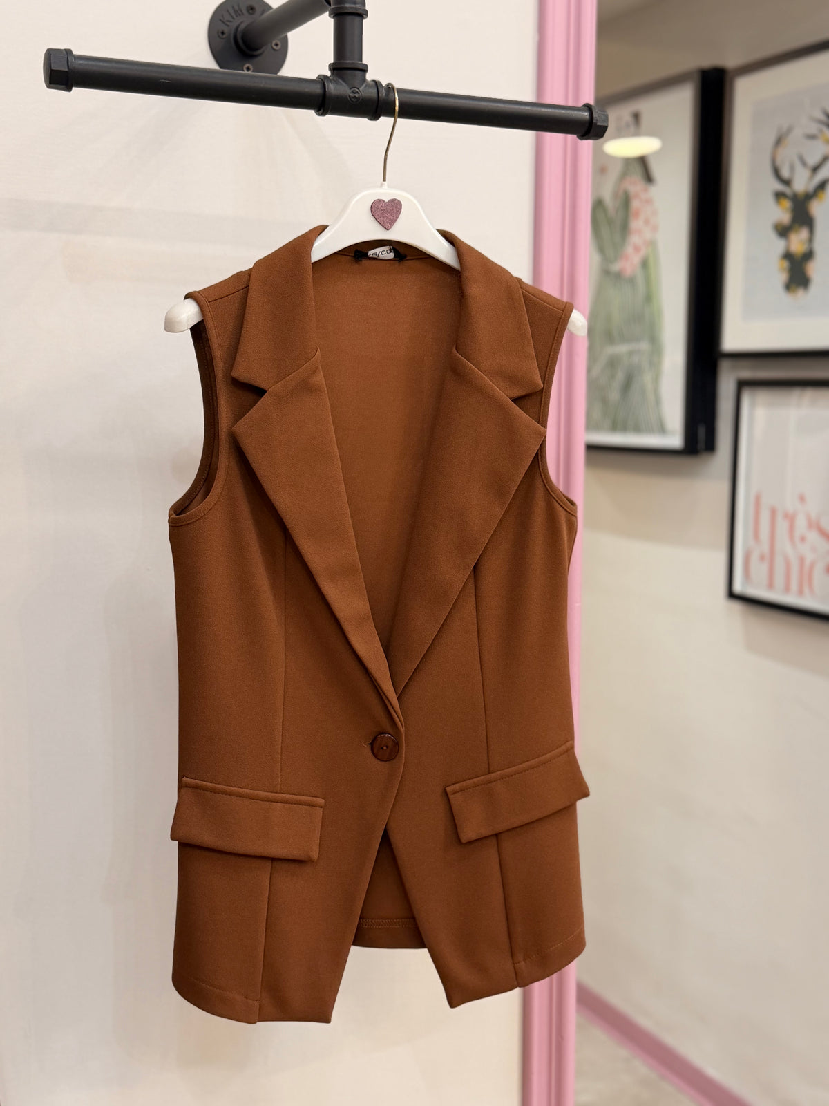 Gilet Donna Sartoriale Color Cognac