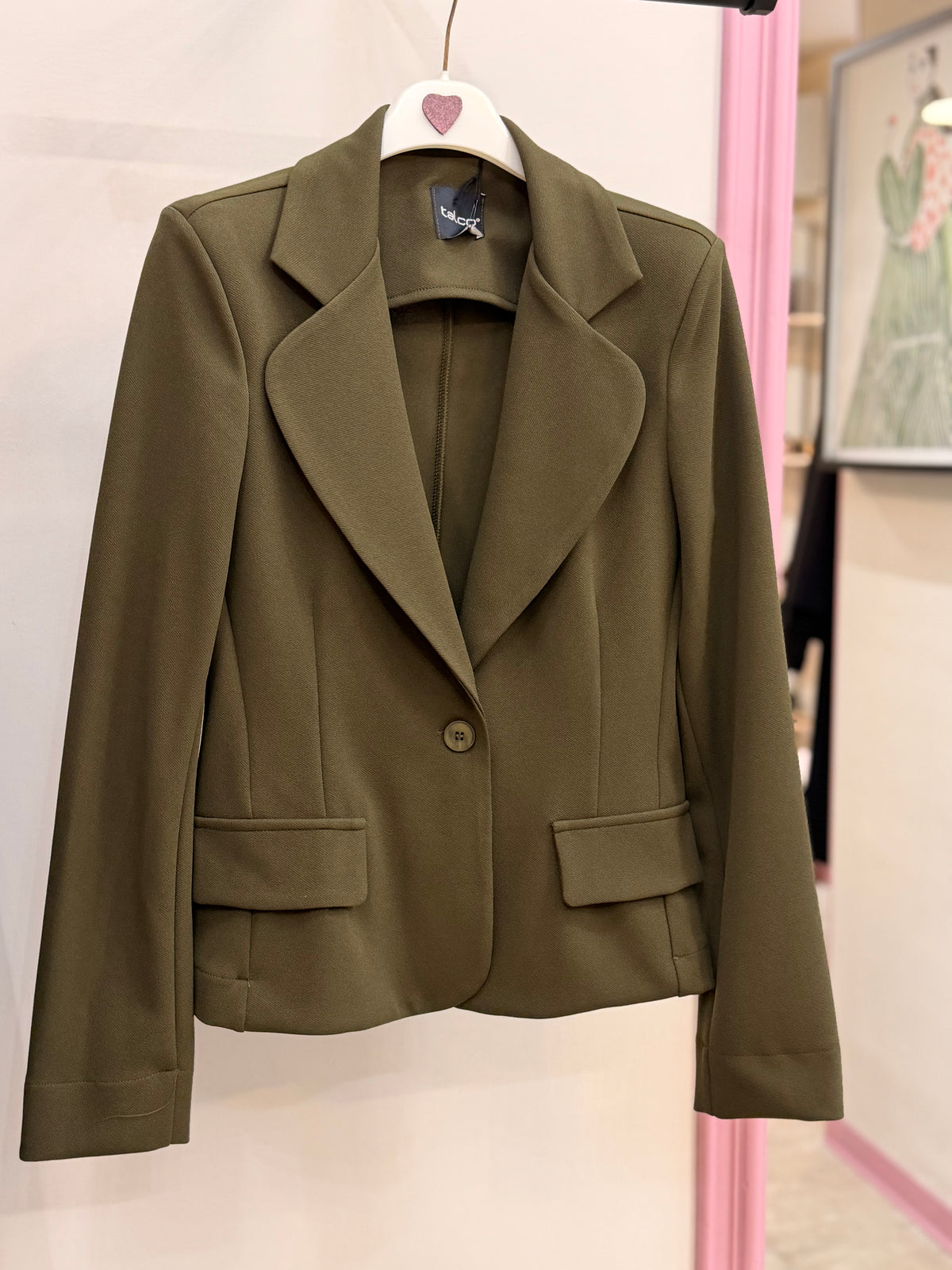Blazer donna sartoriale verde oliva